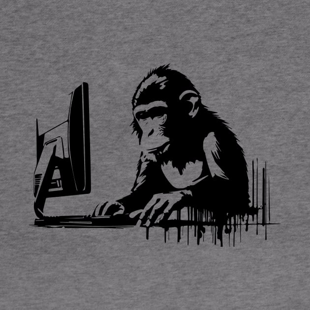 monkey plays computer by lkn